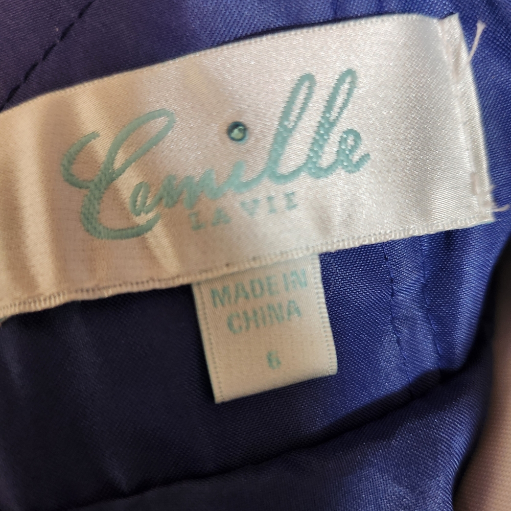 NWT Camille La Vie Sparkly Blue Gown - Size 6 - Picture 12 of 12